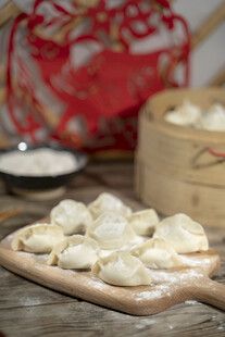 手工包制的美味饺子