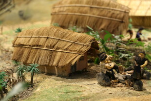 古代村落场景微缩模型