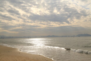 海边日落美景 波光粼粼
