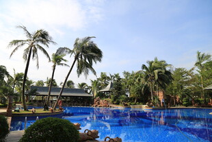 热带风情泳池景观