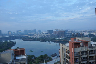 城市河畔高楼景观