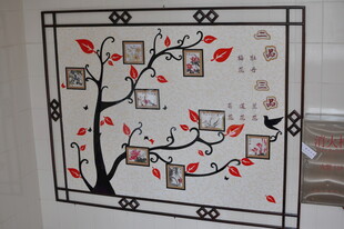 中式花鸟铁艺窗饰图案