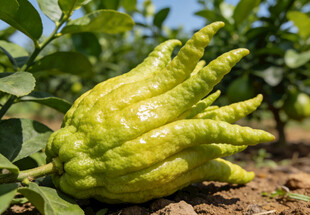 奇特造型的佛手瓜