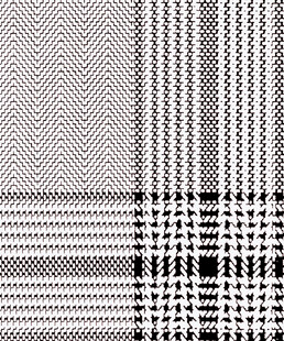 黑白格纹织物纹理