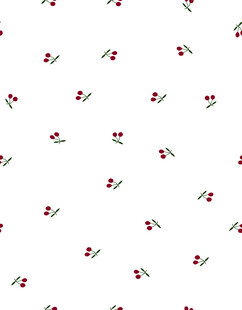 樱桃图案的简约白色背景