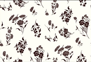 黑白花卉图案纹理背景