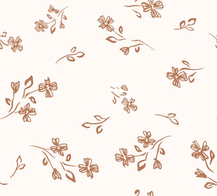 棕色花卉图案背景纹理