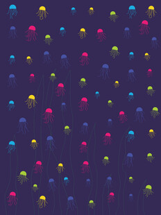 海洋馆多彩水母图案背景