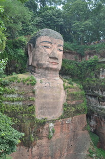 乐山大佛头部景观