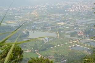 俯瞰城郊田园风光