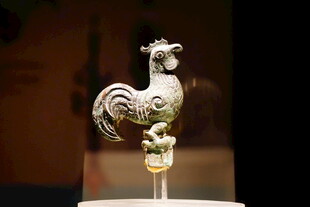 银质公鸡造型精美摆件