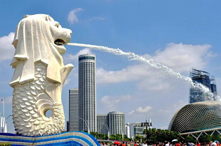 新加坡鱼尾狮喷泉