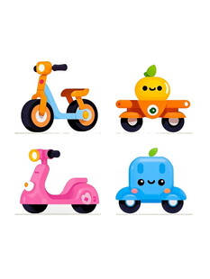 可爱卡通儿童玩具车集合