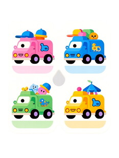 可爱多彩卡通玩具小汽车