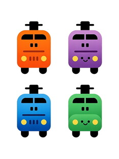 多彩卡通小火车