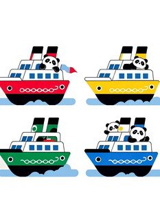 多彩卡通船只集合