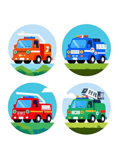 多彩卡通工程车集合