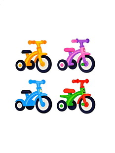 多彩儿童自行车图案
