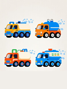 多彩卡通工程车集合