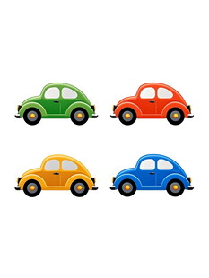 多彩卡通小汽车