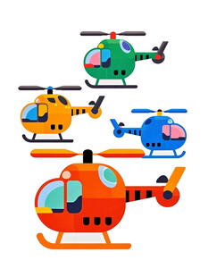 多彩卡通直升机集合