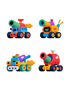 多彩卡通玩具车大集合