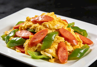 青椒火腿炒鸡蛋