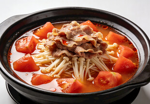 番茄肥牛金针菇砂锅