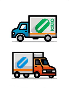 物流运输车辆图标设计