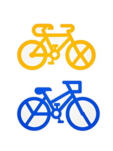 双色自行车图标