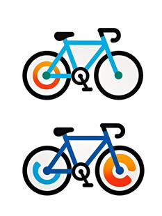 自行车创意图标设计