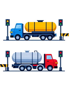 油罐车与货车交通场景