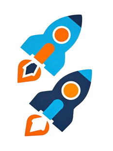 双火箭图标设计