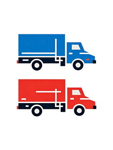 两辆货运卡车图标