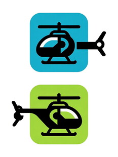 直升机图标设计