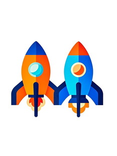 双火箭图标设计