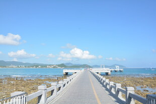 海边延伸的美丽栈桥