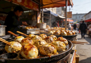 街头烤毛蛋