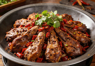 香辣美味干锅鸭头