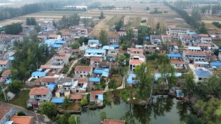水乡村落俯瞰景象