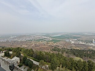 俯瞰葱郁山林与开阔远景