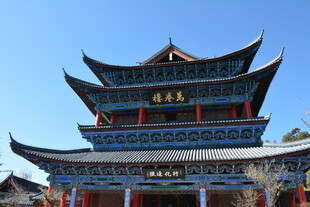 中式古建筑塔楼景观