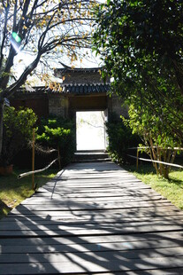 日式庭院小径 光影交错