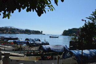 宁静港湾停泊众多船只