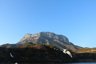 壮丽山景 蓝天映衬