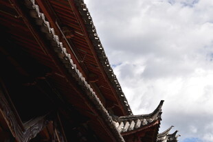 中式古建筑屋檐特写