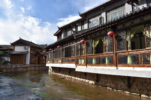 江南水乡古建临水景致