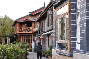 欧式风格街道旁的建筑