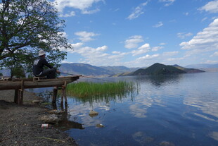 湖畔美景 宁静自然风光