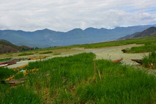 山间绿野 远处山峦叠嶂